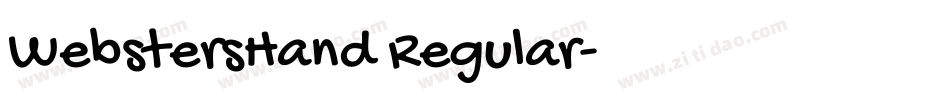 WebstersHand Regular字体转换